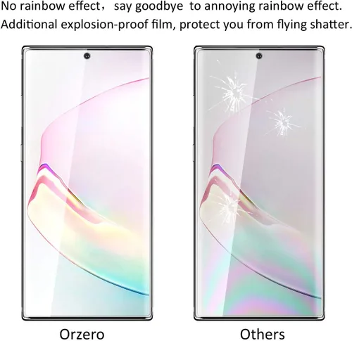 Miniatura 5 de Orzero Paquete de 3 protectores de pantalla compatibles con Samsung Galaxy Note 10 Plus, Note 10+, Note 10+ 5G (2019), protector de pantalla de TPU