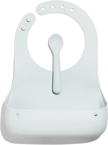 Miniatura 15 de Avanchy Baberos de silicona para bebé, impermeables, ajustables, sin BPA, juego unisex suave para niños pequeños con cuchara a juego