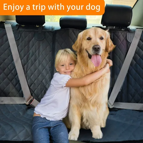 Miniatura 7 de Fundas de asiento de coche Honest Dog, funda de asiento para perro con solapa lateral para automóviles, camiones y SUV - Funda impermeable y Negro