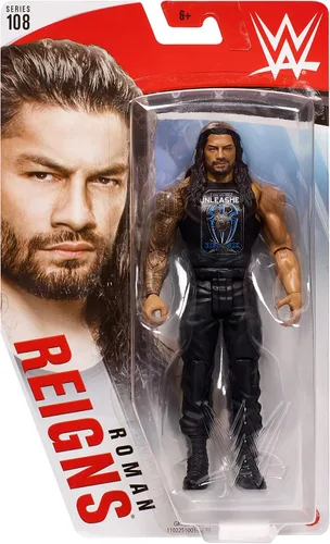 Miniatura 5 de WWE Mattel Roman Reigns Basic Series #108 Figura de acción en escala de 6 pulgadas con articulación y engranaje de anillo