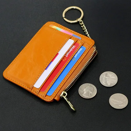 Miniatura 7 de PADIKE Monedero delgado con bloqueo, con bolsillo frontal para monedas, tarjetero, para mujer