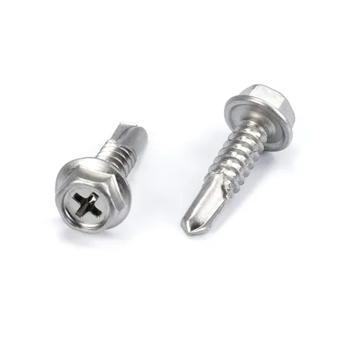 Miniatura 12 de THE CIMPLE CO Tornillo de cabeza hexagonal autorroscante/perforación, tamaño #14, 1 pulgada de longitud, acero inoxidable 410 con cabezal