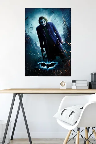 Miniatura 4 de Trends International DC Comics Movie - The Dark Knight - The Joker - Póster de pared de una hoja, 22.375 x 34 pulgadas, versión premium sin marco