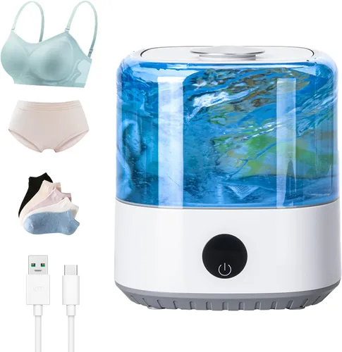 Miniatura 11 de Mini lavadora portátil de 4 litros, lavadora compacta inalámbrica recargable para ropa interior, ropa de bebé, ropa para mascotas, ideal