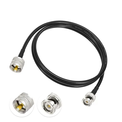 Miniatura 6 de Eightwood Cable UHF PL259 macho a BNC macho RG58 coaxial de 3 pies para radio CB, radio ham y radio amateur, medidor SWR
