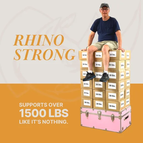 Miniatura 9 de Rhino Trunk & Case Maletero grande clásico, 32 x 18 x 14 pulgadas, capacidad de más de 1500 libras, muchos colores, tapa de cierre suave. Fuerte