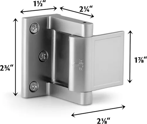 Miniatura 3 de Berlin Modisch Cerradura de puerta Reforzador de privacidad para puertas batientes, resistencia extra alta, cerradura de seguridad para puerta