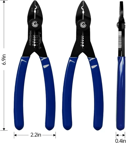 Miniatura 3 de Alicates profesionales 4 en 1 para electricista, cortador doméstico, pelacables, crimpadora para 12-20 AWG