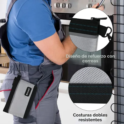 Miniatura 7 de Bolsas de herramientas TICONN con cremallera, bolsas pequeñas de lona Oxford 1680D, bolsa de utilidad impermeable con cremallera para organizadores