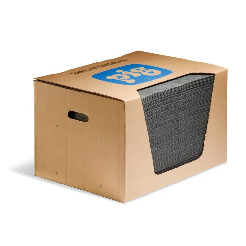 Miniatura 8 de PIG Mat Tapete absorbente de aceite Original PIG Mat Almohadillas de alfombrilla de 15 x 20 pulgadas Absorbe 11 galones por caja 100