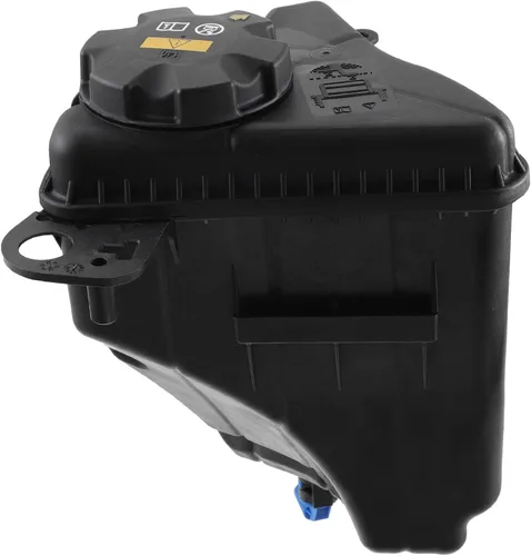 X AUTOHAUX Tanque de depósito de radiador de refrigerante 17137647283 Botella de expansión de desbordamiento de refrigerante con tapa y sensor para