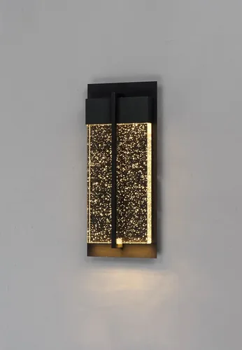 Miniatura 7 de Maxim Lighting Cascade - Lámpara de pared grande para exteriores Acabado negro Pantalla de burbujas Lámpara de pared de transición exterior