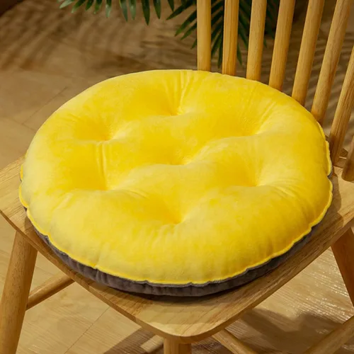 Miniatura 18 de Paquete de 2 cojines redondos de terciopelo grueso para asiento, almohadillas de color sólido para silla, cojín de piso para tatami, almohadilla