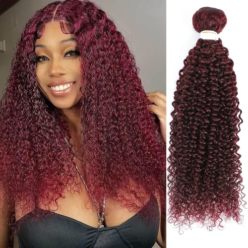Miniatura 13 de Paquete de cabello humano virgen brasileño de 12 pulgadas, color borgoña 99j, extensiones de cabello humano virgen brasileño para mujeres