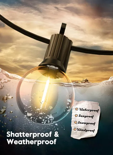 Miniatura 3 de Brightown Bombillas LED de repuesto G40, paquete de 10 bombillas de globo transparente para enchufes E12 C7 con base de tornillo de candelabro, Luz