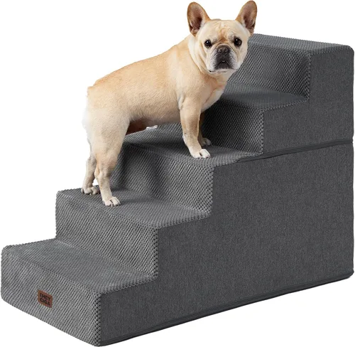 Miniatura 60 de EHEYCIGA Escaleras para perros pequeños de 13.5 pulgadas de alto, escalones para perros de 3 escalones para sofá y silla, escalones para mascotas