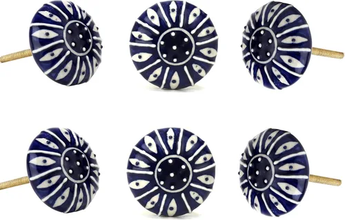 Miniatura 19 de Perilla Home Juego de 6 pomos de cerámica para armarios y cajones, pomos decorativos para el hogar, cocina, gabinete, armario, puerta de cristal