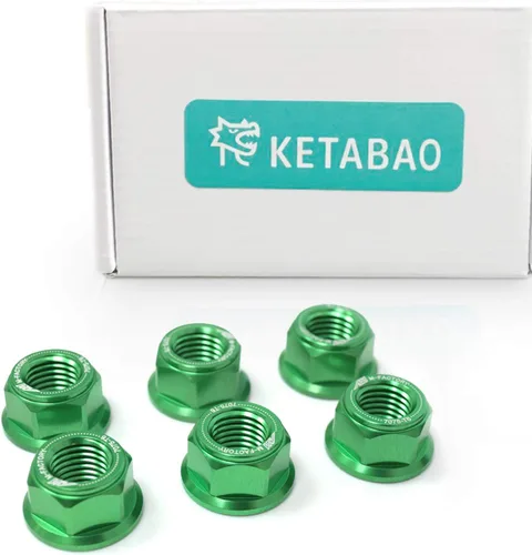 Miniatura 9 de KETABAO Tuercas de piñón de rueda trasera negras compatibles con YZF R1 98-13 R6 03-15 XJ6 S Diversion FZ1 Fazer MT-09 13-18 16 17