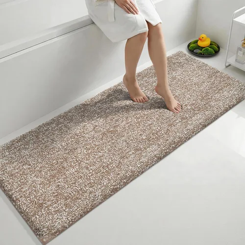 Miniatura 52 de Yimobra Alfombra de baño acolchada antifatiga, antideslizante, lavable, de microfibra suave y densa para lavabo, ducha, pies cansados, cómodo