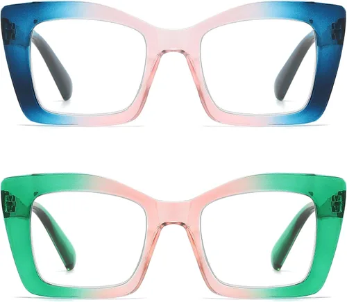 Miniatura 7 de Gafas de lectura de gran tamaño para mujer, ojo de gato, lector de computadora con bisagra de resorte