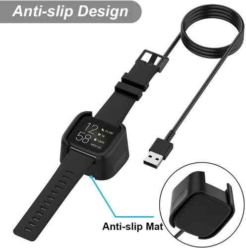 Miniatura 4 de Emilydeals Cargador para Fitbit Versa 2, cable de carga de repuesto para reloj inteligente Fitbit Versa 2 [3.3 ft/3.3 pies]