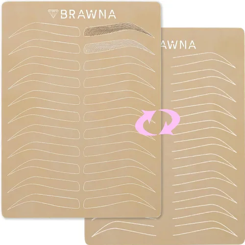Miniatura 3 de BRAWNA - 3D PMU Practice Skin para tatuaje de cejas, rubor labial y delineador de ojos - Suministros PMU - Kit de microblading - 2 piezas
