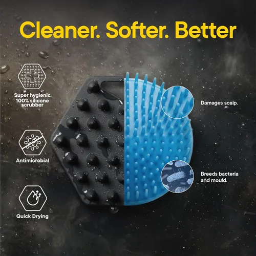 Miniatura 3 de TOOLETRIES Cepillo de silicona para champú y gancho para cuero cabelludo, cepillo para el crecimiento del cabello para hombres y mujeres, exfolia