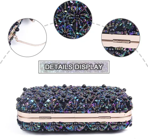 Miniatura 5 de FUKZTE Bolso cruzado de noche con purpurina para mujer