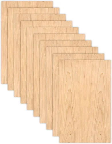 Miniatura 5 de 10 hojas de cereza de 12 x 19 pulgadas, núcleo de MDF, 12x19 pulgadas, grado A1 de alta calidad, de una cara, lista para Glowforge, sin terminar.