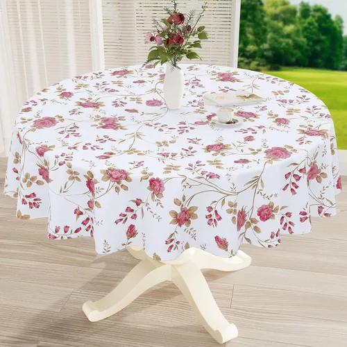 Miniatura 46 de misaya Mantel rectangular de vinilo impermeable, mantel lavable con reverso de franela, mantel de plástico para cena, picnic, interior y exterior