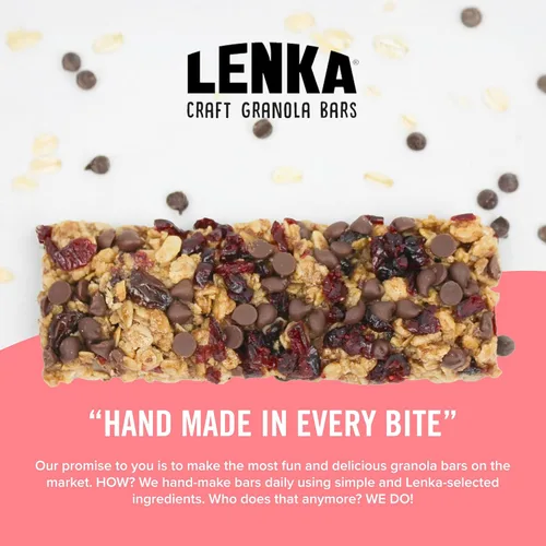 Miniatura 5 de Barritas Lenka - Barritas de merienda de arándano y chocolate, sin gluten, alta en fibra, kosher, saludables, sin sabores artificiales, envueltas