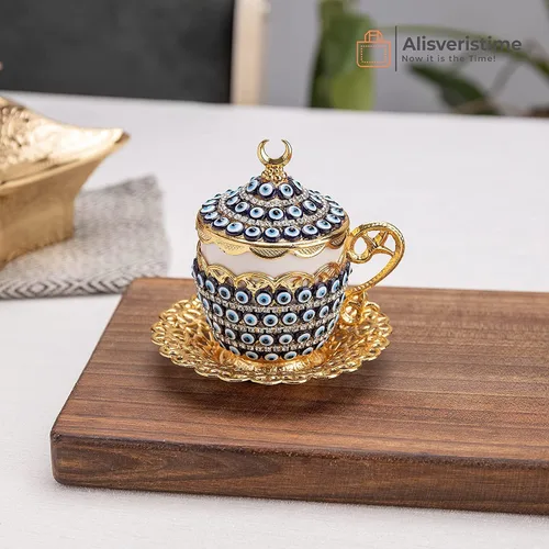 Miniatura 3 de Alisveristime Juego de tazas de café turco, auténtico café turco griego árabe con platillo (¡mejora tu experiencia de café ahora!) (1 unidad)