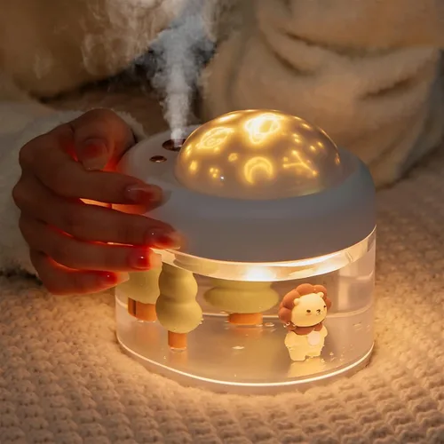Miniatura 3 de Humidificadores para dormitorio, lámpara de proyección, humidificador de aire inalámbrico, batería de 2000 mAh, proyector recargable, humidificador