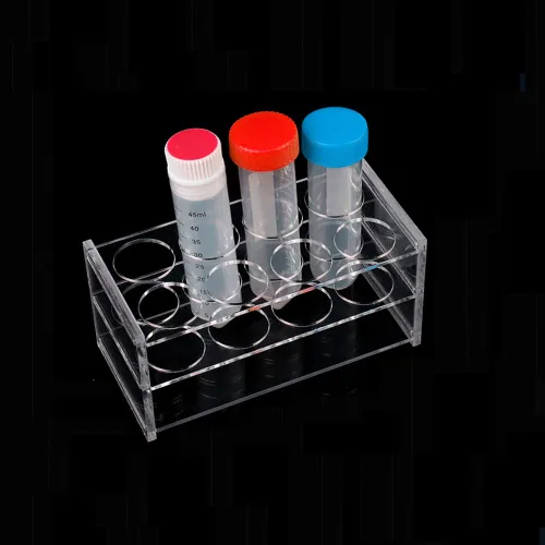 Miniatura 6 de Estante de tubo de ensayo acrílico transparente para tubos de 1.5/2/0.2 fl oz, soporte de tubo de laboratorio de 50 agujeros para tubos de ensayo
