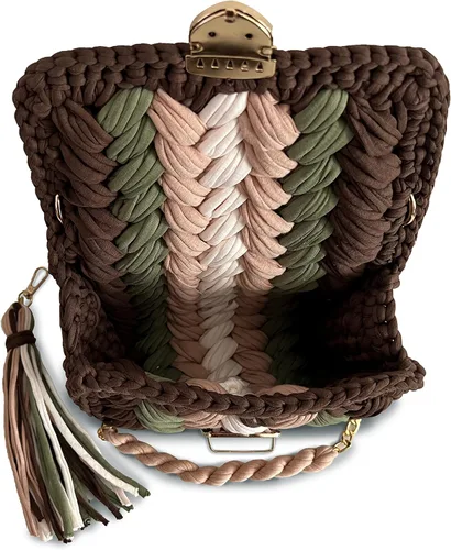 Miniatura 6 de CHQEL Bolso de mano de noche para mujer, hecho a mano, bolso de fiesta de boda de ganchillo, pequeño bolso de mano formal con solapa