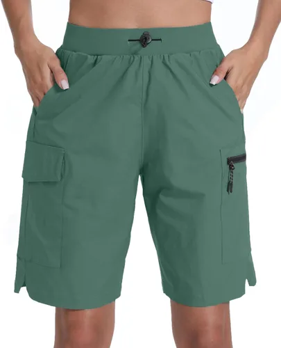 Miniatura 19 de Pantalones cortos de senderismo para mujer, de secado rápido, ligeros, para viajes, atletismo