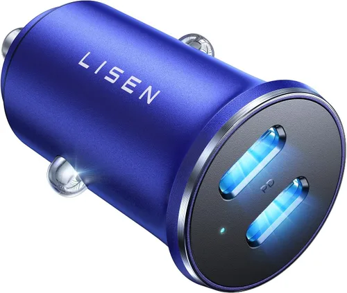 Miniatura 12 de LISEN Cargador de coche USB C de 90 W para iPhone 17, cargador de automóvil de 40 W, carga rápida, 2 puertos PD 45 W y cargador USB QC 3.0