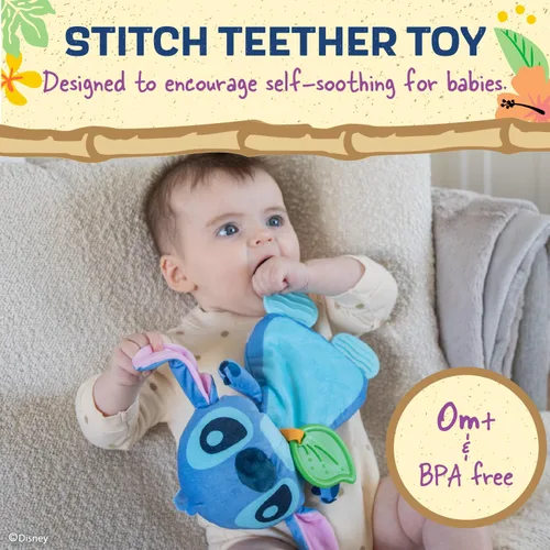 Miniatura 2 de Kids Preferred Disney Baby's Lilo and Stitch - Juguete sensorial de peluche y mordedor arrugado para bebés recién nacidos, niños y niñas de 10