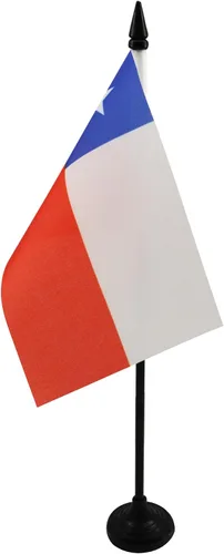 Miniatura 37 de Bandera de mesa de Anguila de 4 x 6 pulgadas, bandera de escritorio británica de Anguila, 5.9 x 3.9 in, palo y base de plástico negro AZ FLAG