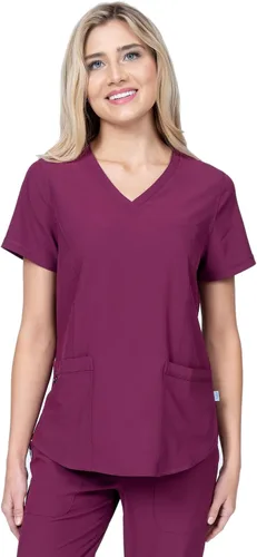 Miniatura 2 de Conjunto de ropa quirúrgica para mujer, pantalones de correr y envoltura falsa de 7 bolsillos, elástico en 4 direcciones para enfermeras, dentistas