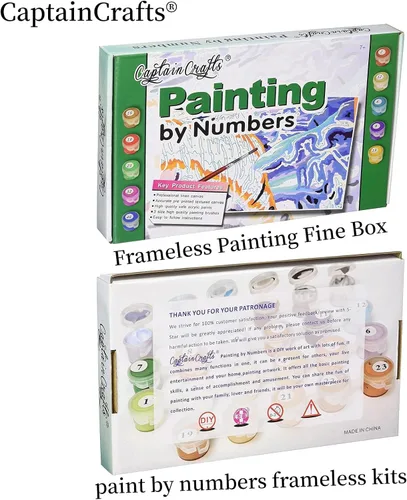 Miniatura 6 de CaptainCrafts Kits de pintura por números, pintura de árbol por números para adultos con marco de lienzo de 16 x 20 pulgadas, pintura al óleo