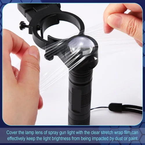 Miniatura 6 de Geelin Pistola de pintura automotriz, sistema de iluminación con pistola de pulverización de luz con película elástica de 1.97 pulgadas x 656 pies