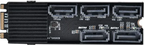 Miniatura 12 de Silverstone Tecnología ECS07 Tarjeta de expansión de almacenamiento PCIe M.2 PCIe de 5 puertos SATA Gen3 6Gbps no RAID M.2, SST-ECS07