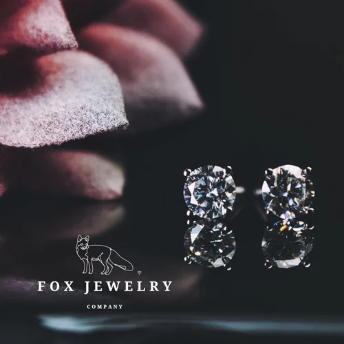 Miniatura 7 de Aretes de diamantes de moissanita de oro blanco de 14 quilates para hombres y mujeres, aretes de diamante de imitación de oro sólido para hombres