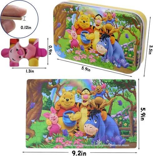 Miniatura 3 de Rompecabezas de 60 piezas para niños de 4 a 8 años, rompecabezas de fiesta de animales de oso, juego familiar, juguete de presión reducida, regalo