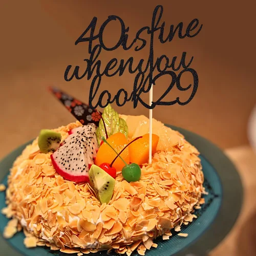 Miniatura 4 de Arthsdite 40 Is Fine When You Look 29 – Decoración para pastel de cumpleaños – 40 cumpleaños para mujeres, jefas, esposa, compañeros de trabajo