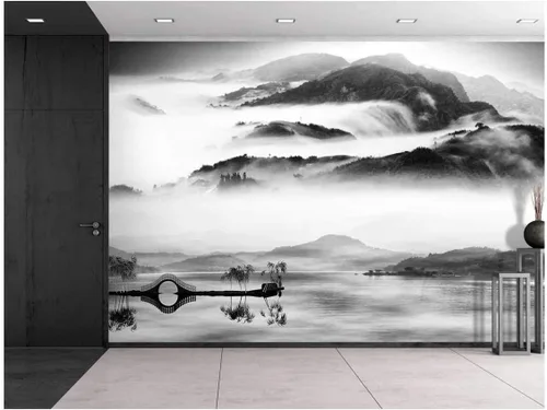 Miniatura 38 de wall26 - Black Rocks on a Lake - Mural de pared, calcomanía extraíble, decoración del hogar - 66x96 pulgadas