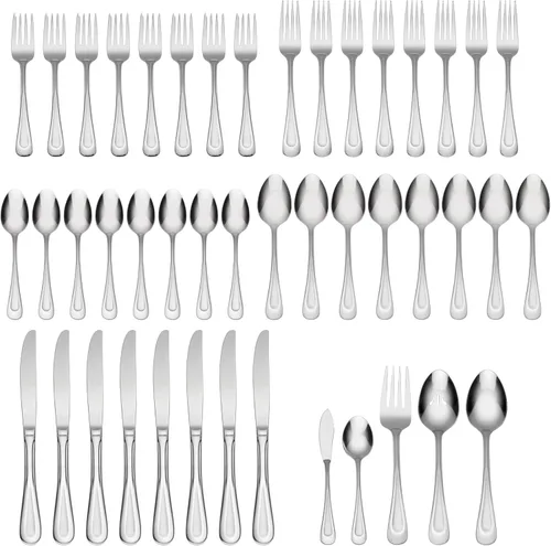 Miniatura 2 de Oneida Satin Sand Dune Flatware, 45 Piece, Multi