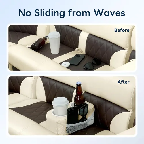 Miniatura 4 de Soporte para tazas Marinexplore para pontón, soporte para tazas de asiento de barco, soporte doble para bebidas, soportes portátiles para tazas