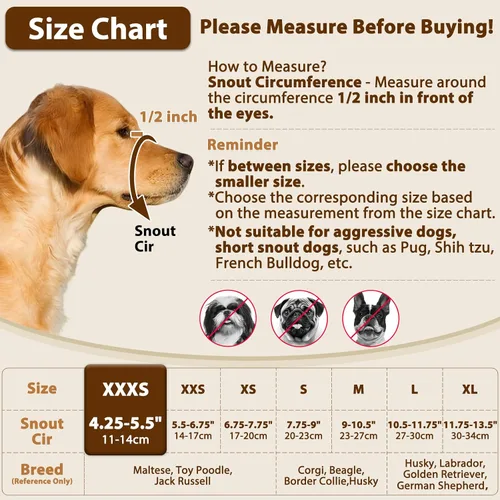 Miniatura 2 de Crazy Felix - Bozal de nailon para perros pequeños, medianos y grandes Dachshund Beagle Poodle Labrador, de malla de aire transpirable y apto